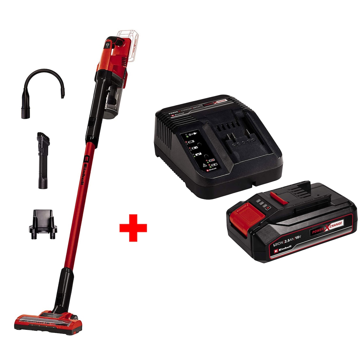 Einhell Akku Stielsauger TE-SV 18 Li solo beutellos Zyklonsauger inkl. 2,5 Ah Starterkit