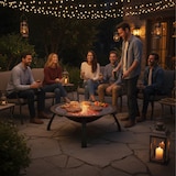 thumbnail of Relaxdays Feuerschale, Ø Schale 51 cm, klappbare Beine, Grillrost, Funkenschutz, Schürhaken, Feuerstelle Garten, schwarz