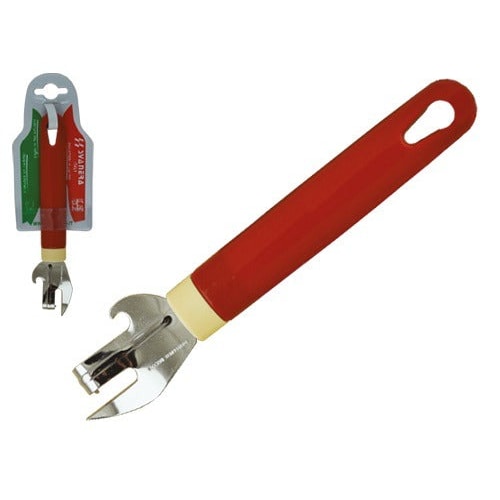 Apriscatole manuale in acciaio e manico in polipropilene