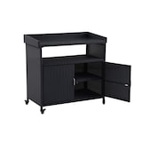 thumbnail of METRO PROFESSIONAL Servicestation Barbados, Aluminium/Polyrattan, 112 x 56 cm, schwarz