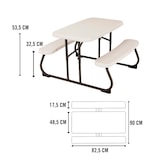 thumbnail of Mesa plegable picnic ultrarresistente infantil Lifetime 82,5 x 90 x 53,5 cm uv100