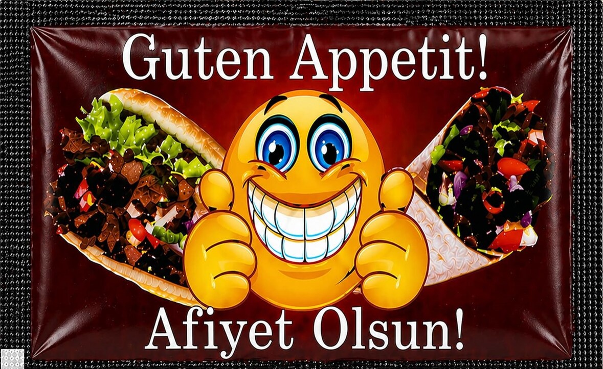 500 Stück Gastro Erfrischungstücher – Döner & Kebab Design – Afiyet Olsun / Guten Appetit Feuchttücher