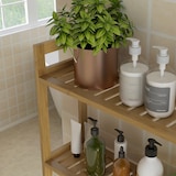 thumbnail of Toilettenregal Bambus Natur 68x20x165 cm 3 Ebenen Standregal über Toilette mit Kippschutz, platzsparender Bad Organizer, offene Ablagen