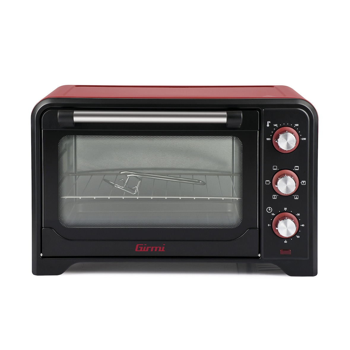 Girmi Forno Elettrico, 1600 W, 30 Litri,  49x37x31, Nero/Rosso FE30