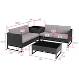 thumbnail of tectake Conjunto de ratán Ostuni  negro - 404300