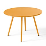 thumbnail of Table basse de terrasse ronde en métal jaune 40 cm
