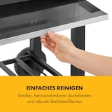 thumbnail of Meat Machine Holzkohlegrill BBQ 45x32,5cm Thermometer Bodenrollen Schwarz