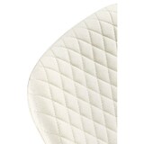 thumbnail of Décoshop26 - Chaises de salle à manger x4 coutures décoratives losanges assise en tissu crème pieds métal noir mat 10_0007734