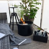 thumbnail of Chimenea de bioetanol brasero redonda de jardín para exterior interior RODI Negro d.47.5