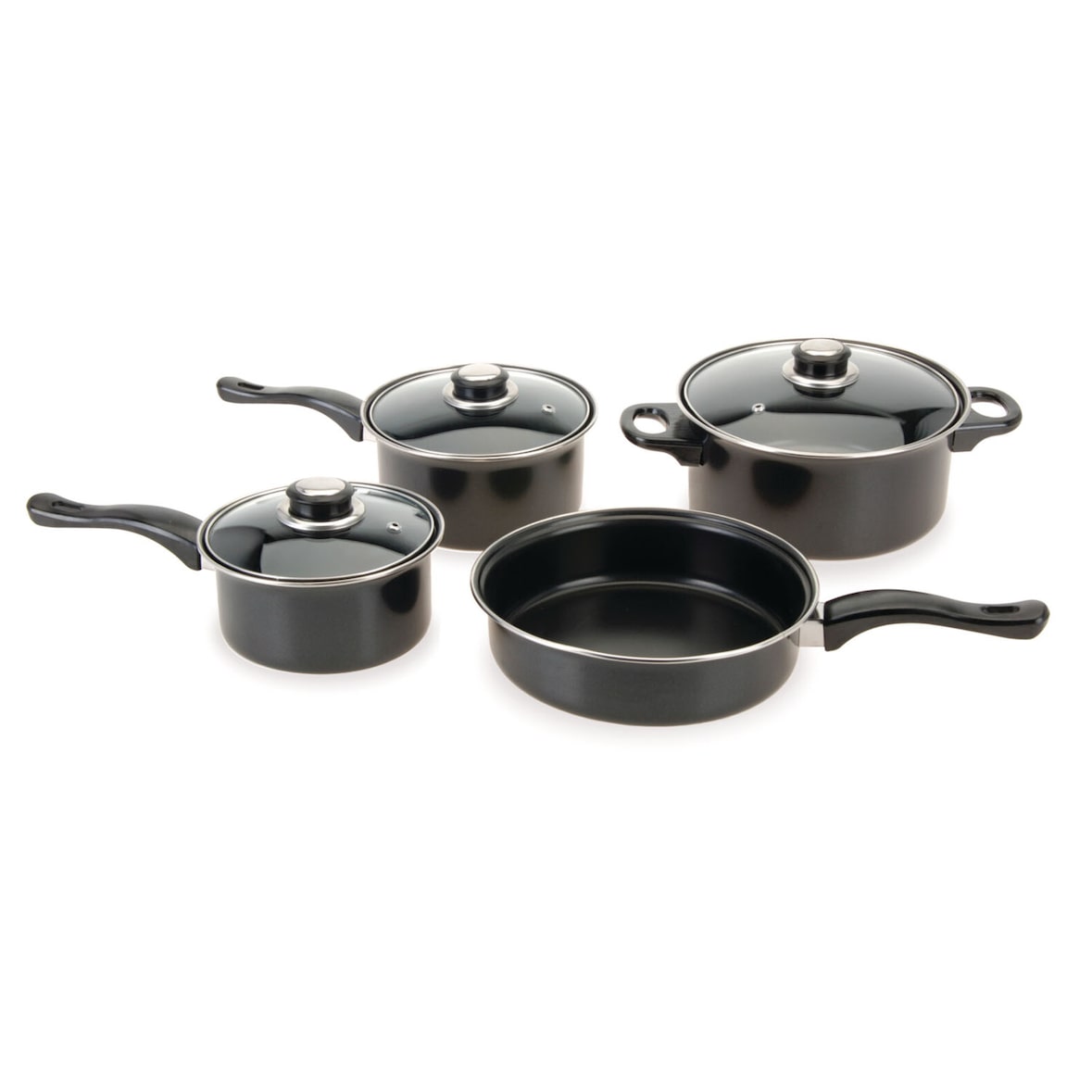 Camping Kochtopfset 7-teilig Leichtes Aluminium Topfset für Gasherde