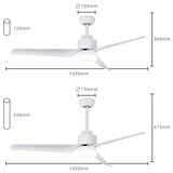 thumbnail of SPC Conforto DC Max 2 – Ventilador de techo, luz regulable, motor DC 43W supersilencioso, Ø132 cm, WiFi y mando a distancia