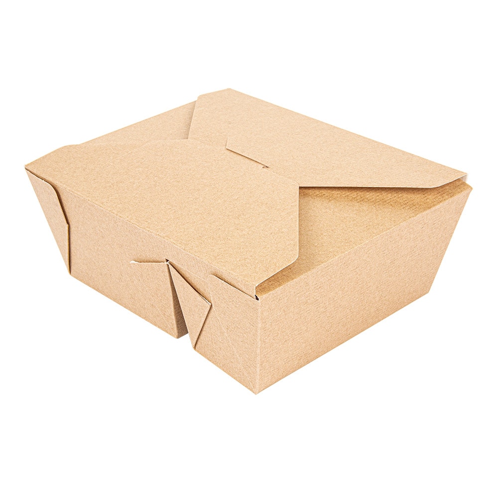 300 Unités - Boîtes Américaines 2 Compart. 'Thepack' 900+450Ml 220 + 12Pp G/M2 15,2X12,1X6,5Cm Naturel Carton Ondulé Nano-Micro - Garcia de Pou