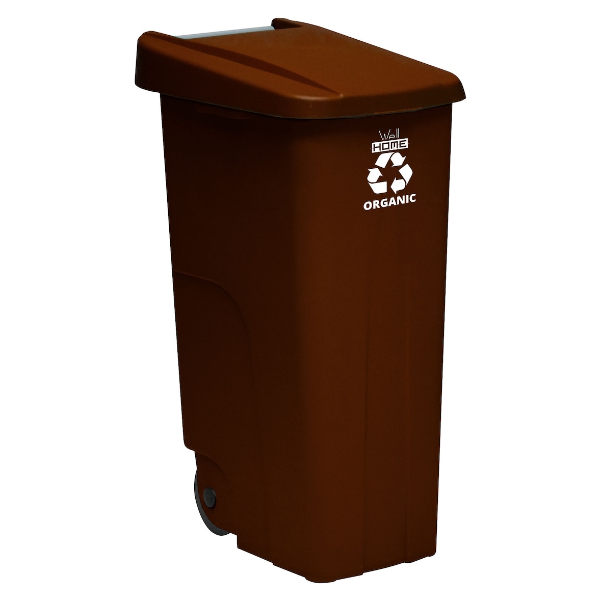 WellHome - Cubo de Basura 110L con Ruedas, Ideal para Reciclaje de Residuos Orgánicos