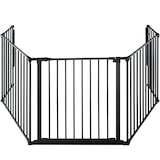 thumbnail of Kaminschutzgitter Agni aus 5 Elementen mit Sicherheitstür - schwarz