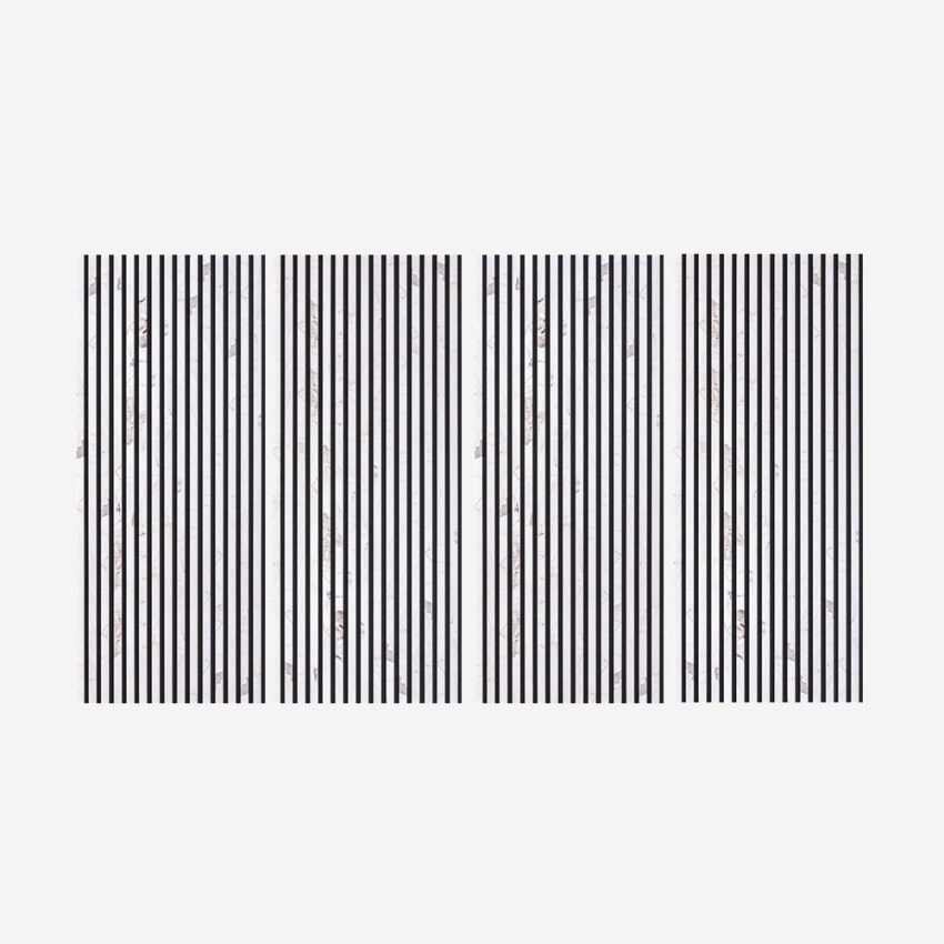 4 x pannello decorativo fonoassorbente effetto marmo bianco 120x60cm Tabb-M-PFA12060M