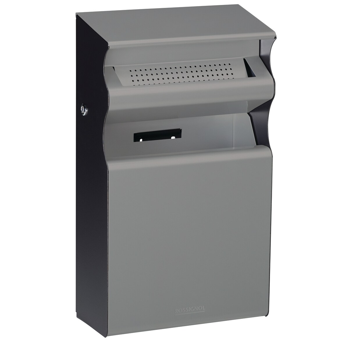 ROSSIGNOL Cendrier-corbeille mural 15L + 2L KOPA gris/gris manganèse