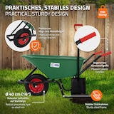 thumbnail of ECD Germany Schubkarre 100L Grün, PP-Mulde, 150kg Tragkraft, Luftreifen Metallfelge, Gartenschubkarre & Bauschubkarre stabil