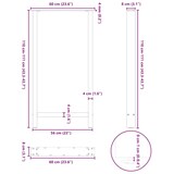 thumbnail of Helloshop26 - Set aus 2 robusten pulverbeschichteten Stahl-Tischbeinen (60 x 110 cm) mit verstellbaren Nivellierfüßen modernes 02_0057599