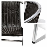 thumbnail of 2 Stück Stabiler Aluminium / Polyrattan Bistrostuhl stapelbar