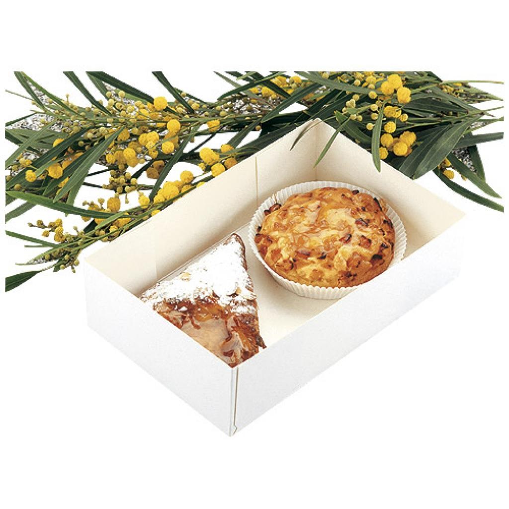Firplast Caissette pâtissière carton blanche 140mm x 100mm x 50mm (x100)