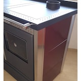 thumbnail of Stufa Cucina riscaldamento a Legna piano cottura in ghisa con Forno Struttura in acciaio Exclusive Inox