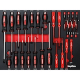 thumbnail of Mephisto XXL Werkzeugwagen Werkstattwagen mit 7 befüllten Schubladen wie Schraubenschlüssel, Ratsche mit Nusskasten usw. in Soft Inlays in Carbonoptik