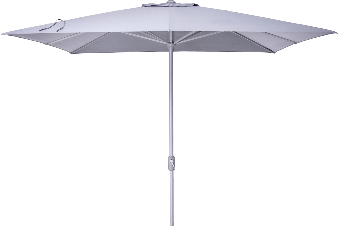 METRO Professional Parasol, aluminium / polyester, 3 x 3 m, UV-bescherming, waterafstotend, zilver / platina