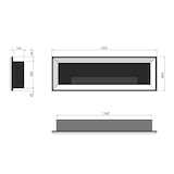 thumbnail of Caminetto a Bioetanolo Frame 1500 SimpleFire da incasso con Vetro - Nero Opaco