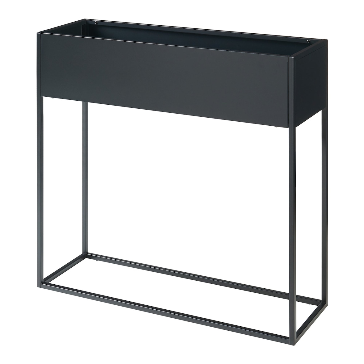 Helloshop26 - Pflanzenständer im Outdoor-Stil erhöhter Ständer 80 x 80 x 25 cm schwarz 03_0010362
