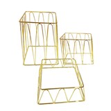 thumbnail of Supports buffet carrés dorés - lot de 3