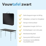 thumbnail of BRASQ Inklapbare Vouwtafel Zwart - 120x60x74cm - Klaptafel - Inklapbaar - Weerbestendig
