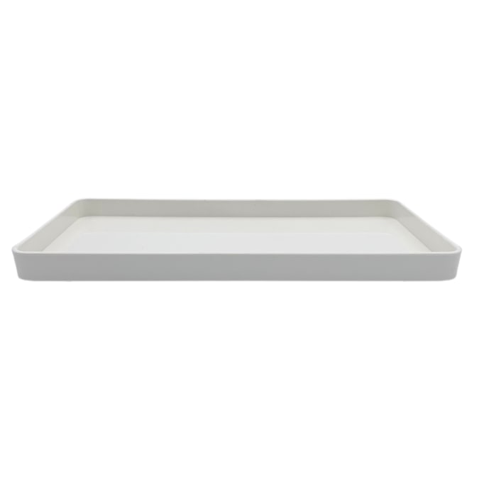 Mc Ristorazione, Vassoio rettangolare, PBT, 16x31x2 cm., Bianco