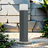 thumbnail of Poste de amarração AWERNE alumínio fundido antracite vidro acrílico IP44 1x E27 max. 20W | LE51339