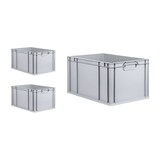 thumbnail of PROREGAL SuperSparSet 3x Eurobox NextGen Economy, Griffe zu, HxBxT 32x40x60cm, 65 Liter, Eurobehälter, Box, Transportbehälter