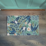 thumbnail of Relaxdays Fußmatte Kokos, Schwalben-Motiv, Fußabtreter 40x60 cm, wetterfest, Türvorleger innen & außen, mehrfarbig