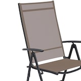 thumbnail of Hochlehner Klappstuhl Gartenstuhl Textilen Anthrazit Schokobraun 7 Pos