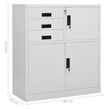 thumbnail of Armadio Per Ufficio Grigio Chiaro 90x40x102 Cm In Acciaio