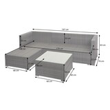 thumbnail of Décoshop26 - Salon de jardin pour balcon jardin lounge set sofa polyrotin noir coussin gris foncé 04_0003248