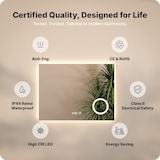 thumbnail of Mirlux Badkamerspiegel met LED Verlichting & Verwarming – Rechthoekige Wandspiegel – Anti Condens Douchespiegel - 80x60CM