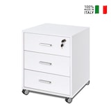 thumbnail of SARMOG CASSETTIERA 3 CASSETTI L50 P41 H70 in truciolare nobilitato color bianco fiammato