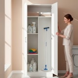 thumbnail of Armadio Multiuso Con 2 Ante Battenti e Ripiani Interni Armadietto Mobile Salvaspazio Per Bagno Lavanderia Ingresso 70 x 36 x 180.9 Cm Bianco