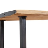thumbnail of Eettafel HWC-L75, eetkamertafel, industrieel massief hout MVG-gecertificeerd 200x90cm, naturel