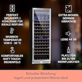 thumbnail of Klarstein Vinovilla Grande 165 Built-in Uno Weinkühlschrank 425l 165Fl. Glastür Silber