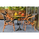 thumbnail of SIT Möbel Bistrotafel rond | zwart marmeren blad | messing lijst | zwart gietijzeren frame | B 57 x D 57 x H 71 cm | 09997-11 | Serie THIS & THAT