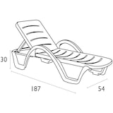 thumbnail of Set van 10 ligstoelen Havana wit