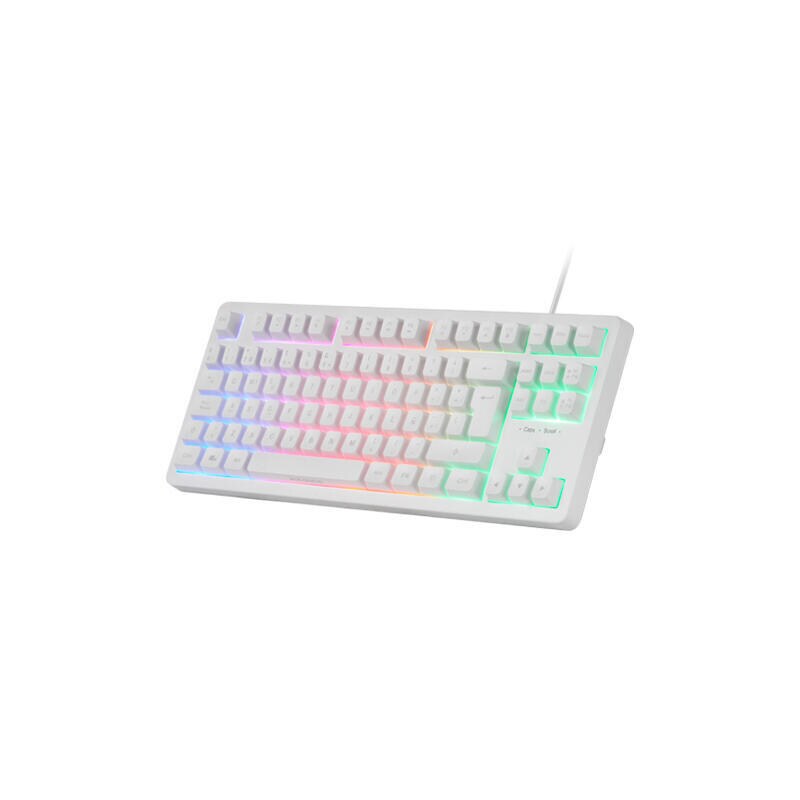 Teclado EspaÃÂ±ol Hibrido Mecanico F-Rgb Mk023Es Blanco Mars Gaming Teclas H-Mech/ Compacto/ Iluminacion Frgb