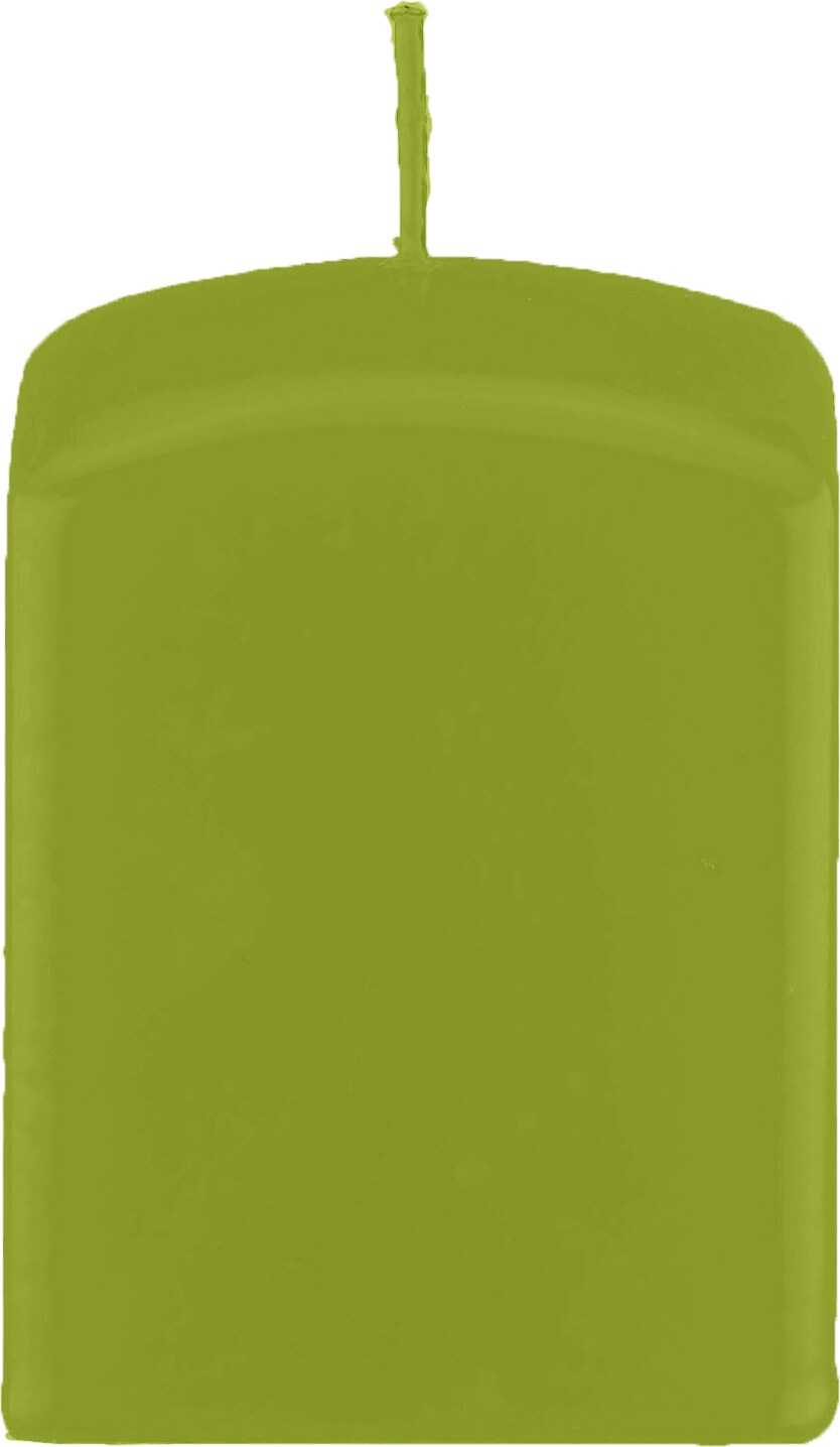 Quader Kerzen, Block Kerzen, quadratische Kerzen Limonegrün 6 x Ø 6/6 cm, 16 Stück