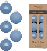 thumbnail of 20 Weihnachtskugeln Glas 6cm matt & glänzend Christbaumkugeln Weihnachtsbaumkugeln Weihnachten Christbaumschmuck Weihnachtsbaumschmuck Airy Blue