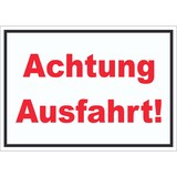 thumbnail of Achtung Ausfahrt Schrift Aufkleber A6 (105x148mm)