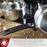 thumbnail of Magefesa Practika - Batería de Cocina, Acero Inoxidable, 7 Piezas, Distribución de calor, Fácil Limpieza y Apta Lavavajillas, INDUCCIÓN
